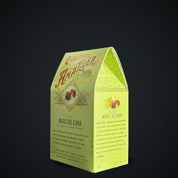 FLORS DE XOCOLATA 50% AL MARC DE CAVA 72 GR (9 UN) UNICS