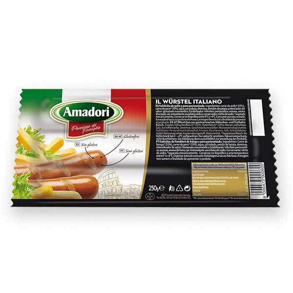 FRANKFURT DE POLLO AMADORI 250 GRS.